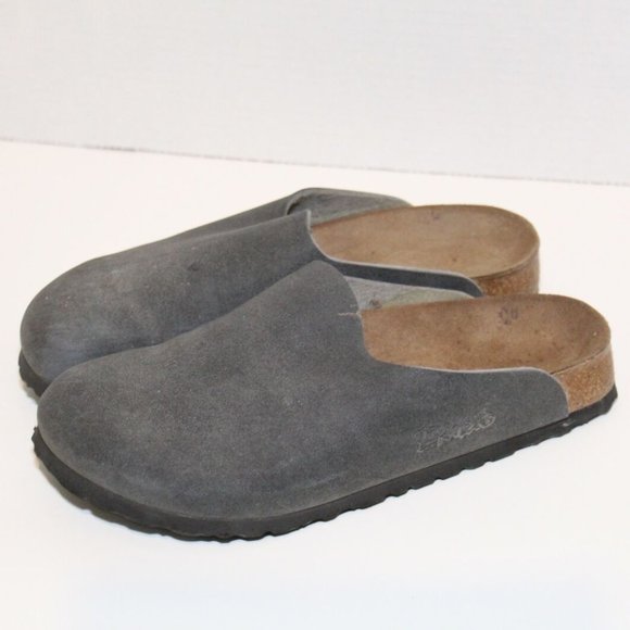 Birkenstock Shoes - Birks Birkenstock Amsterdam Mules Slides Slip on Shoes Gray Womens Size 8 H12238